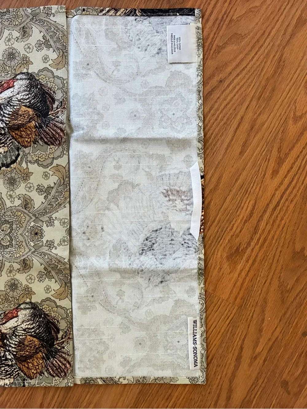 1 Williams Sonoma Plymouth Turkey Tea Towel Paisley Kitchen 20x29